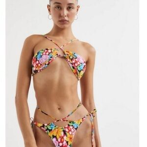 For Love and Lemons floral string bikini
